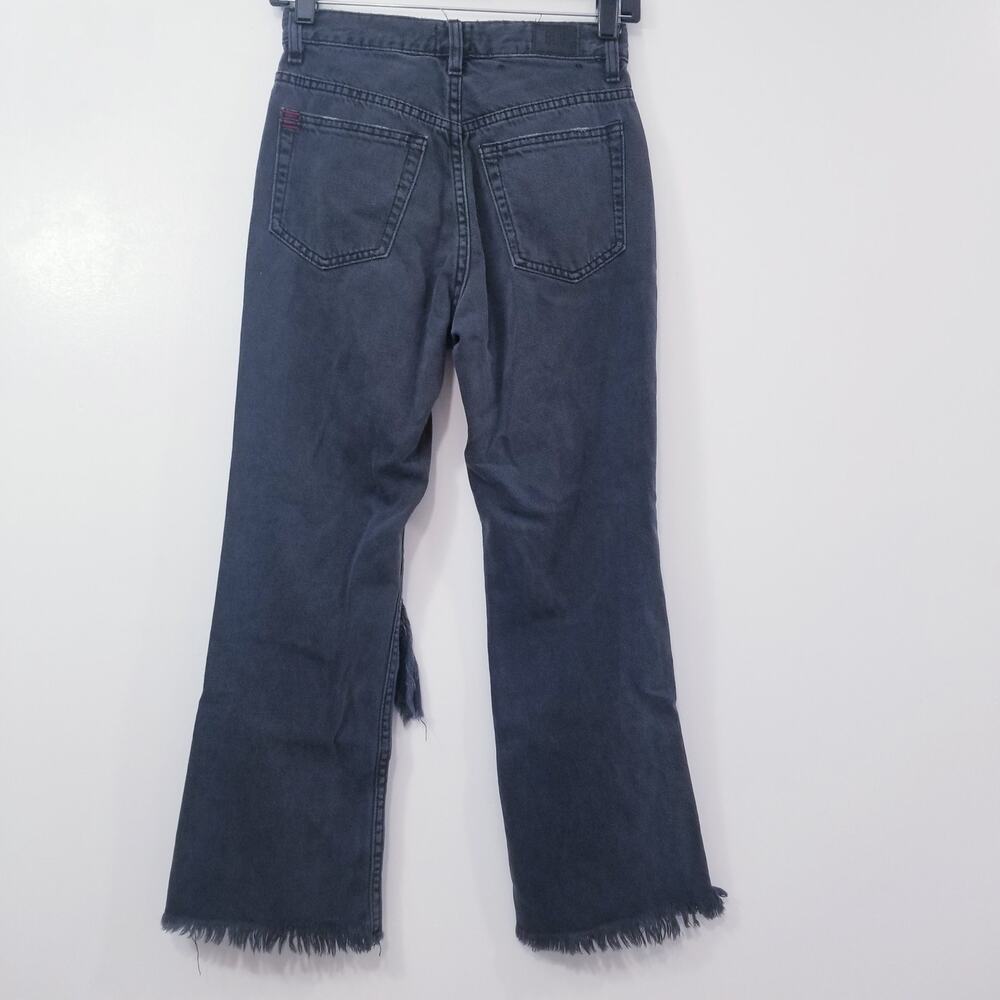 BDG Kick Flare High Rise Cropped Destroyed Ripped Jeans - Picture 2 of 12